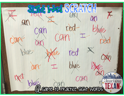 Monday Motivation:  Sight Word Scratch!