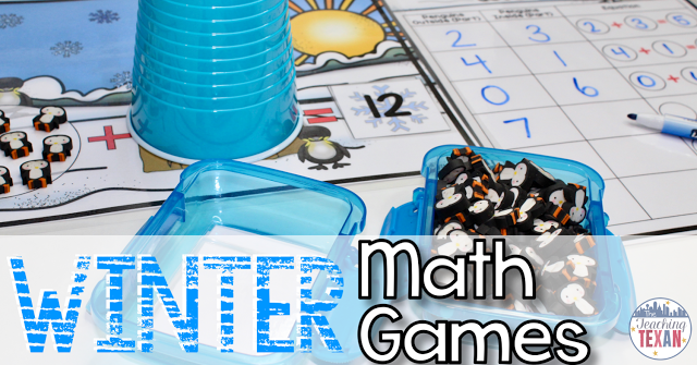 Winter Math Games for Kindergarten