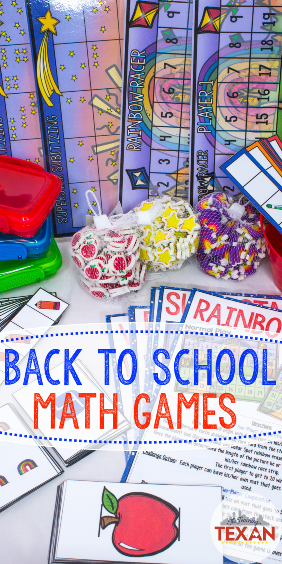 Kickstart your school year with these Back to School math games! These centers are perfect for Kindergarten and reinforce counting, one-to-one correspondence, subitizing, 5 frames, comparing numbers, non-standard measurement, patterns, and the concept of basic addition. Grab yours today!