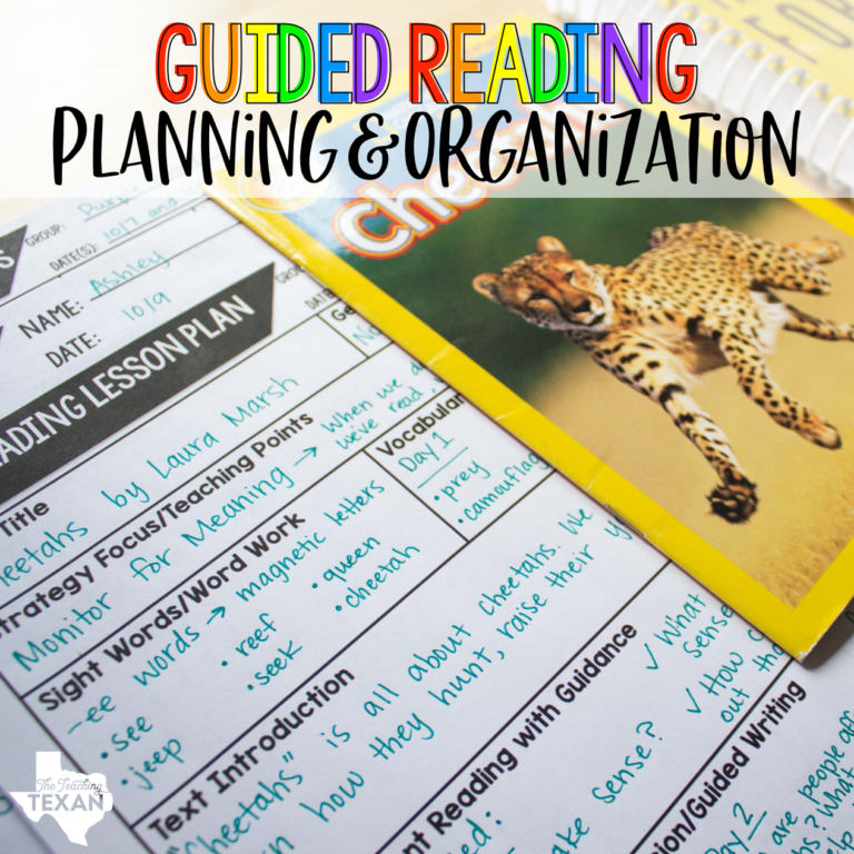 How To:  Guided Reading Planning & Organization