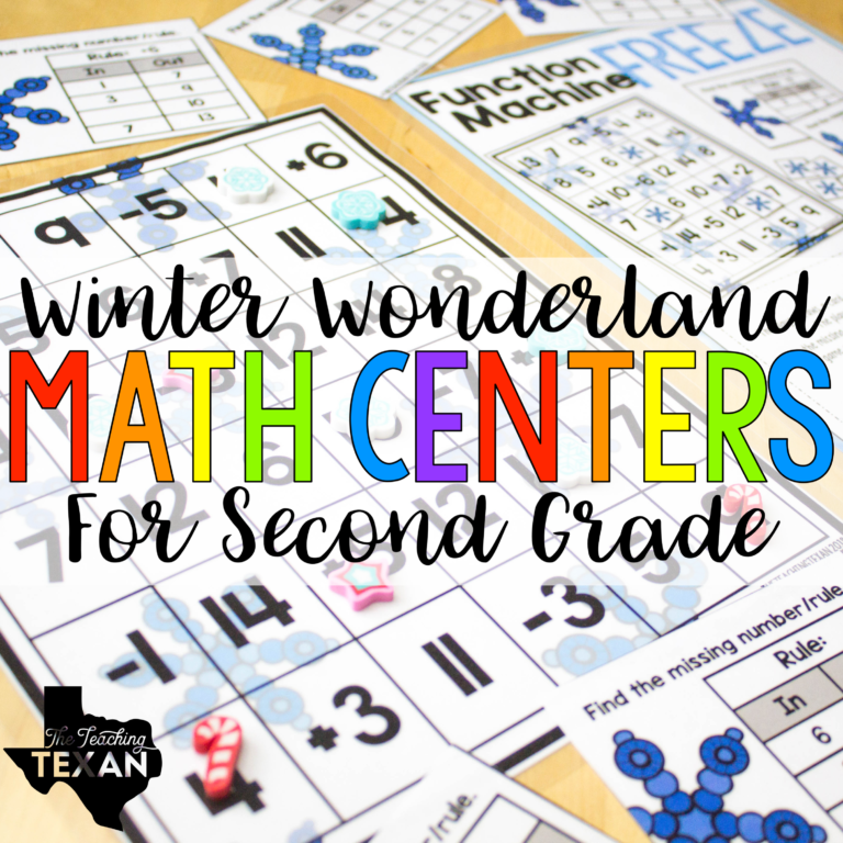 A Winter Wonderland of Second Grade Math Center Games