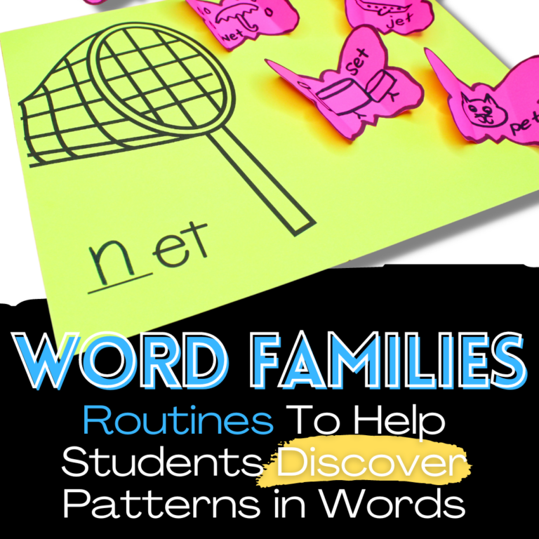 How to Help Students Discover Patterns in Words with Word Families
