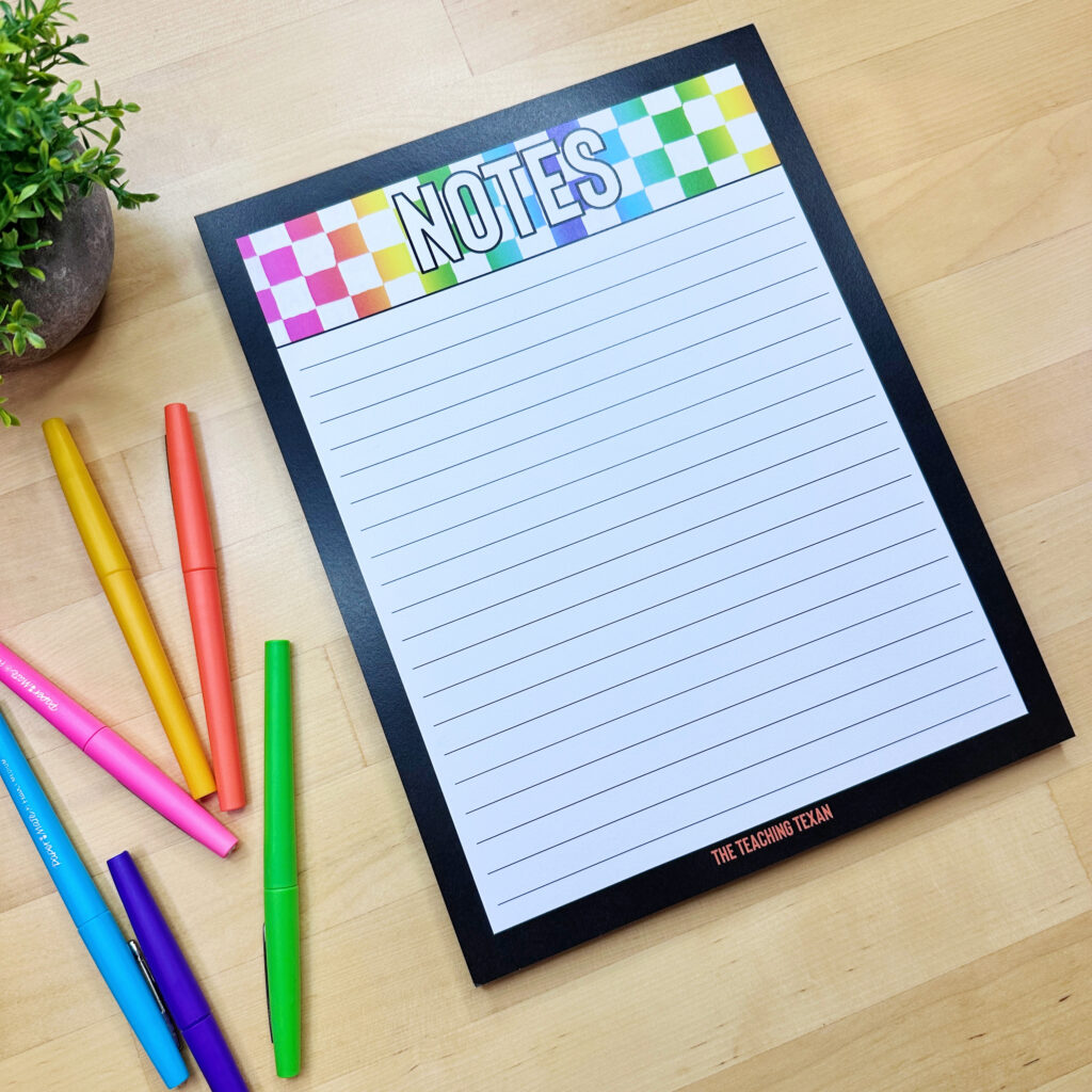 Take Notes Notepad - The Teaching Texan