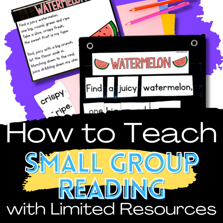 How to Teach Small Group Reading with Limited Resources