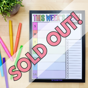 Weekly Planner Notepad