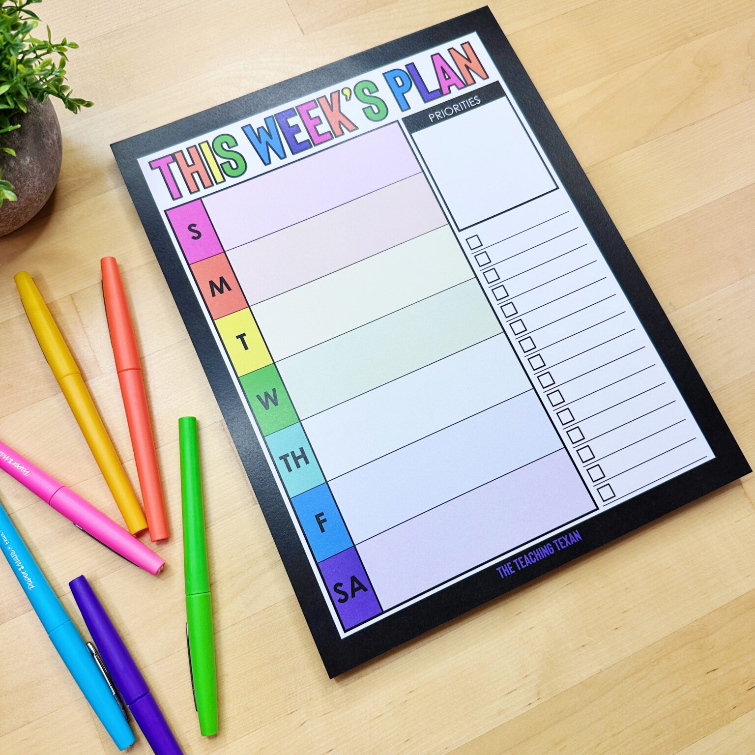 Weekly Planner Notepad - The Teaching Texan