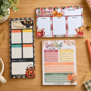 Seasonal Teacher Notepad Bundle | October, November & December